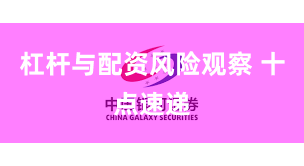 杠杆与配资风险观察 十点速递