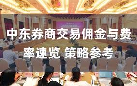 中东券商交易佣金与费率速览 策略参考